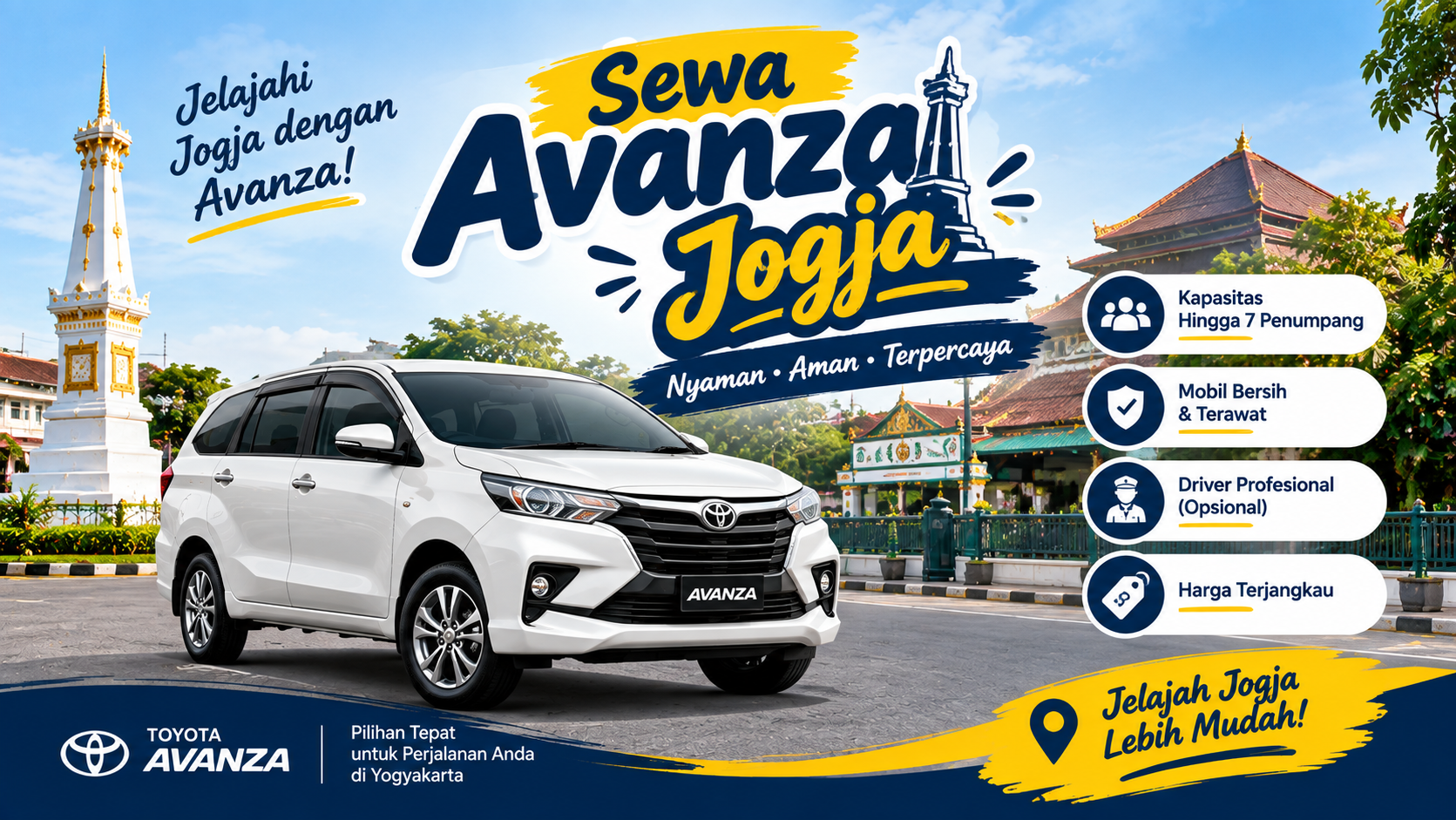 Sewa Avanza Jogja untuk Keluarga | Hemat & Nyaman