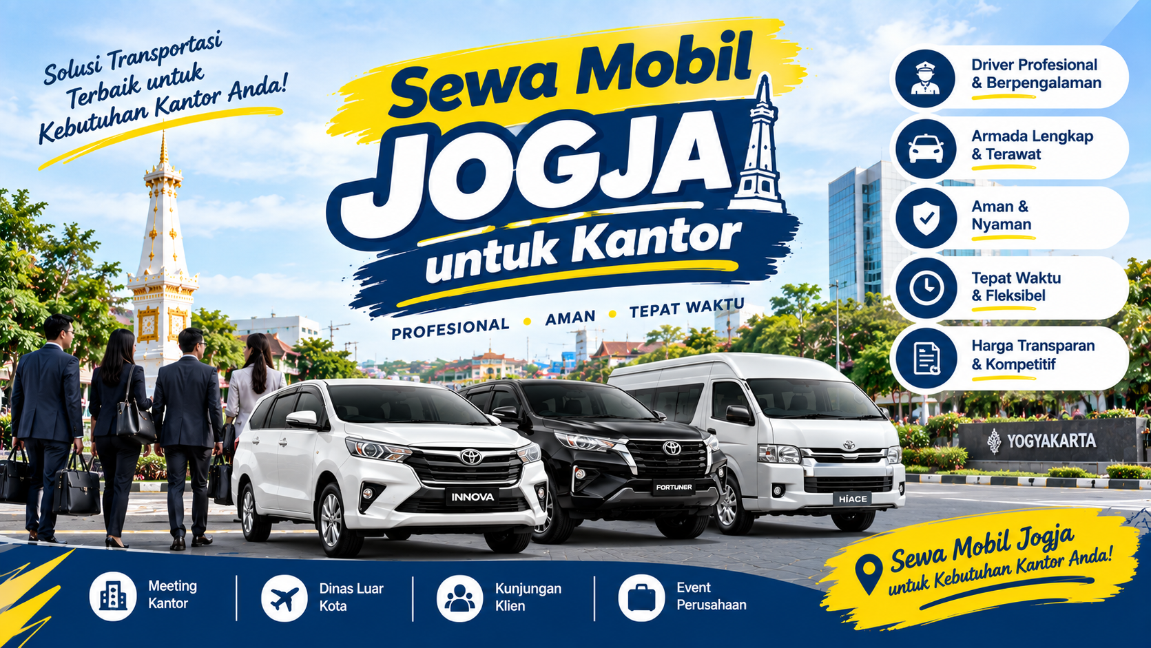 Sewa Mobil Jogja untuk Kantor | Rental Armada Perusahaan